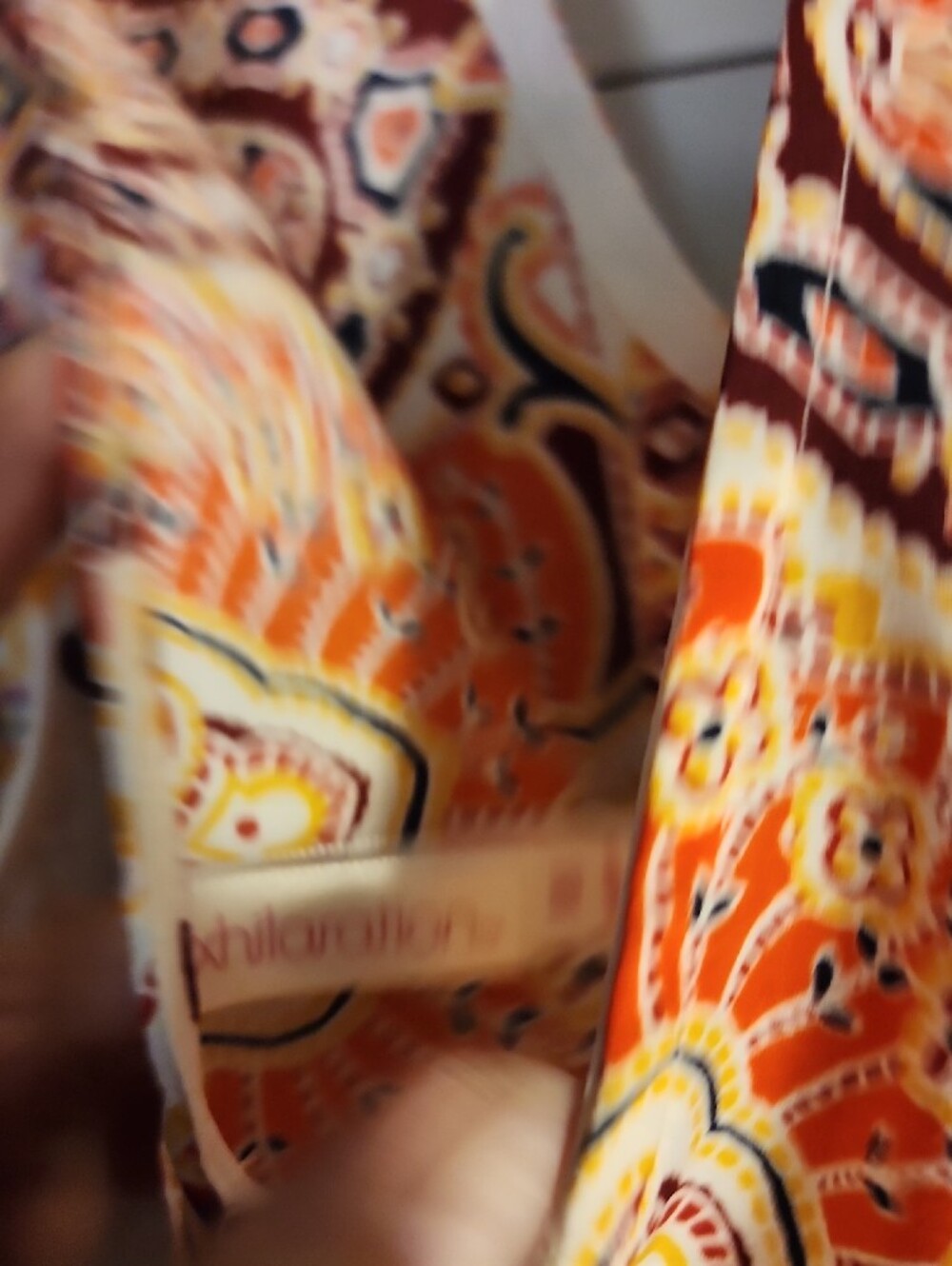 Peach Paisley Sleeveless Midi Dress - Picture 6 of 8